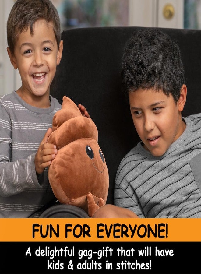 Twiddler Toys Poop Emoji Fart Noise Maker - Large 11” Plush Toy Makes 20 Hilarious Farting Sounds - Funny Gag Gift for Friends and Coworkers - Image 5